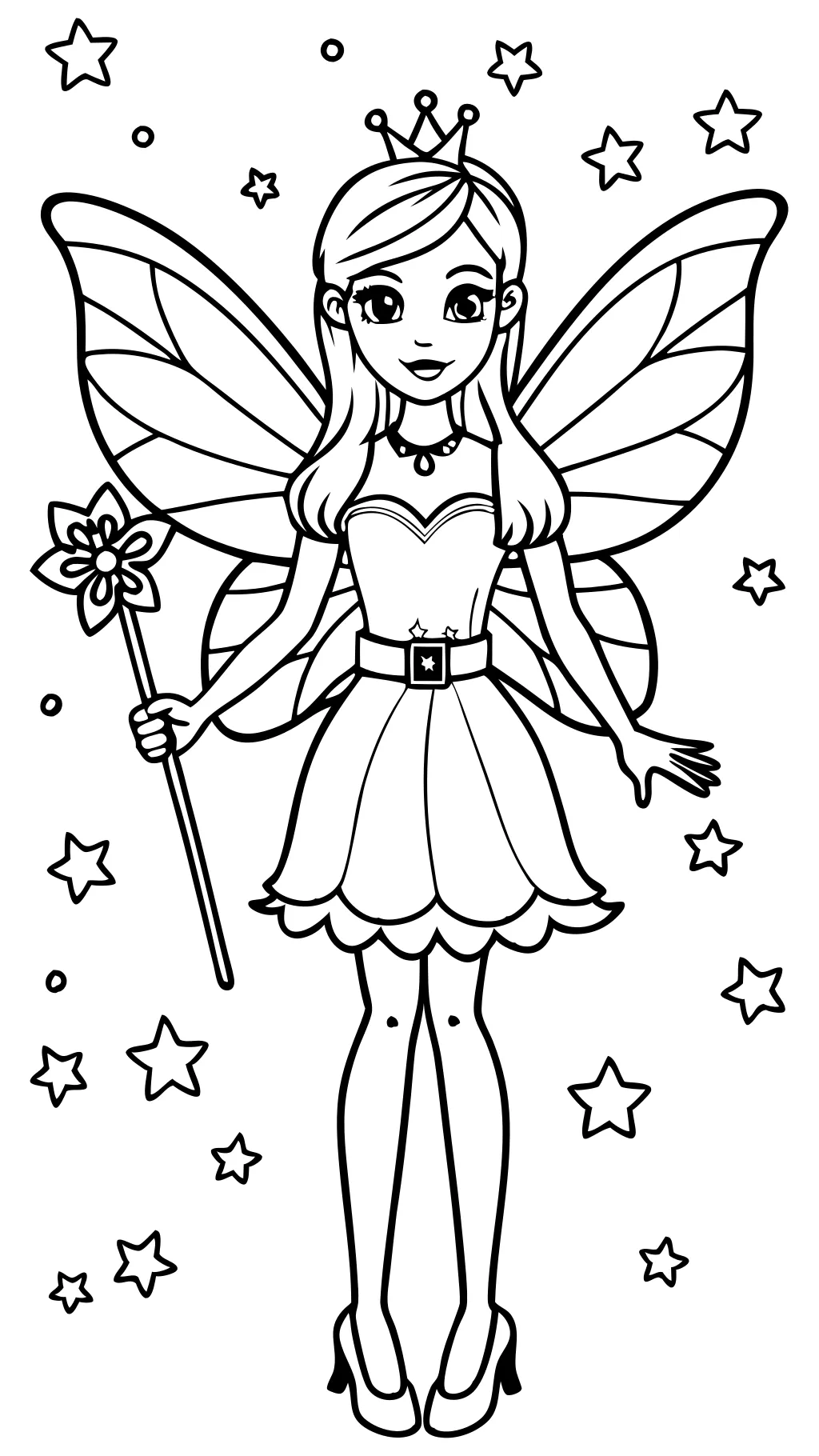 barbie fairy coloring pages